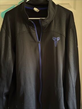 Nike Black zip up Jacket with Purple Accents